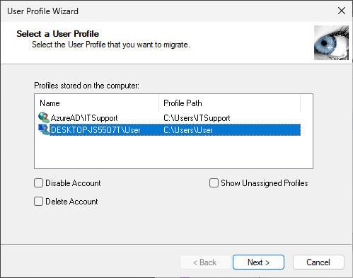 ProfWiz 选择账户